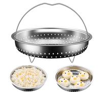 Panier vapeur en acier inoxydable - Insert de cuisson pliable avec poignée centrale | Panier compact pour légumes, poissons, œufs, casseroles instantanées, poêles, cuiseurs vapeur, accessoire durable