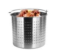 Panier vapeur en acier inoxydable pour faire bouillir les fruits de mer, passoire perforée idéale pour cuire à la vapeur, bouillir et frire
