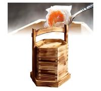 Panier Vapeur en Bois avec Couvercle 2 Niveaux pour Desserts et Plats | Cuiseur vapeur pour raviolis et légumes - Parfait pour cuisiner et servir de délicieux plats asiatiques