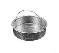 Panier vapeur en métal pour casseroles, panier pliable en acier inoxydable avec poignée, pour riz, boulettes, légumes, passe au lave-vaisselle (taille M)