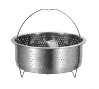 Panier vapeur fabriqué en acier inoxydable 304, compatible avec différentes tailles de casseroles à riz, assure une dispersion uniforme de la vapeur pour une préparation constante des repas (20 cm)