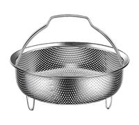 Panier vapeur - Panier vapeur en acier inoxydable | Panier à riz en acier | Panier vapeur avec poignée et pied de base pour autocuiseurs | Acier inoxydable avec insert de poignée pour casseroles