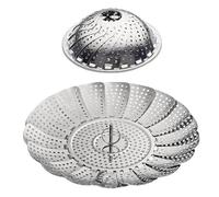 Panier vapeur pliable en acier inoxydable - Utilisation pour la cuisson à la vapeur des aliments (M)