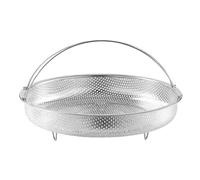 Panier vapeur pour la cuisson - 22,5 cm - Avec poignée - Panier à vapeur rond universel en acier inoxydable - Pour poêle