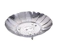 Panier vapeur pour légumes, grille de cuisson vapeur en acier inoxydable, support vapeur pliable et extensible, plateau pour cuire les fruits de mer, les légumes et les raviolis (S(7,8x6,5x2,6