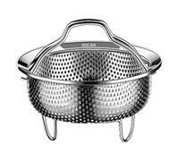 Panier vapeur pour légumes, panier à riz en acier, panier vapeur pour légumes, panier vapeur avec poignée et pied de base pour autocuiseurs