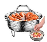 Panier vapeur pour légumes, panier vapeur pour la cuisson | Panier vapeur pour lave-riz pour casserole,Plateau à vapeur pour légumes avec poignée et pied de Base, panier à vapeur pour divers pots