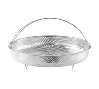 Panier vapeur pour légumes, tamis à riz multifonctionnel, insert vapeur en acier inoxydable avec poignée, cuisson à la vapeur efficace, fabriqué en acier inoxydable de qualité alimentaire, 25,4 cm