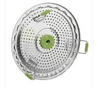 Panier vapeur réglable | Support vapeur pliable en acier inoxydable pour casserole | Insert de cuisine extensible pour la cuisson des légumes | Fruits de mer | Dumplings | Facile à utiliser (Argent)