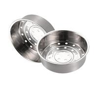 Panier Vapeur Rond 2 Pièces en Acier Inoxydable | Usage Maison, Cuisson au Riz, Bords Lisses et Surface Lisse, pour Poissons et Marmites Vapeur
