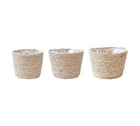 Panier Végétal Osier pour tressé 3 pour déco pour intérieur Panier | Osier naturel pour durable, tissage manuel pour précis, motifs uniques, pour idéal salon pour chambre, entretien facile