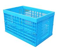 Panier vélo accessoire remorque utilitaire en plastique pliant P2R 152684 Bleu