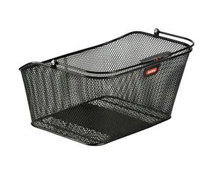 Panier vélo arrière acier nid abeille avec fixation clip adaptable sur tout porte bagage Basil Klickfix Korbklip 24L Noir