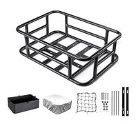 Panier Velo Arriere,Panier De Rangement Arrière Pour Vélo Grande Capacité Et Étanche,Avec Filet De Transport Et Doublure Épaisse+Couvre-pluie,Pour Transporter De La Nourriture,Des Courses,Des ,Etc.