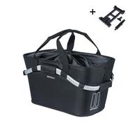 Basil - Panier arrière Classic Carry All MIK - 22 l, noir, système MIK verrouillable