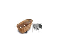Basil – Panier vélo arrière Pasja pour chiens en osier Marron 45 cm
