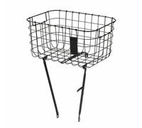 Panier velo avant basil robin acier noir mat reglable 28''-26" (poids maxi 10 kg