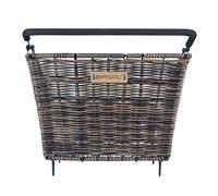 Panier vélo - BASIL - Cento - Look osier - Marron - 33x44x25 cm - 29 litres
