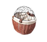 Panier Velo Chien Panier de Guidon Avant de vélo en Osier tissé à la Main, Porte-Chien avec Couvercle, Panier de vélo, Sac Avant, Accessoires de Cyclisme(B)