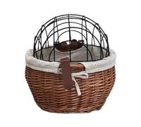 Panier Velo Chien Panier de Guidon Avant de vélo for Chien et Chat, en Osier tissé à la Main, siège for Animaux de Compagnie, Panier de vélo de Route, Porte-Chien, Accessoires de Cyclisme