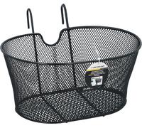 Panier vélo Dunlop 12 litres - avec crochet de suspension - Adapté à tous les vélos de ville - Aluminium - Noir