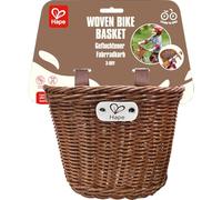 Panier Vélo Enfant Hape - Panier Tissé à La Main Effet Osier - pour Tous Type de Vélos Enfants - Sangle Cuir - Facile à Nettoyer - Accessoires Vélo - Equipement à Partir de 3 Ans