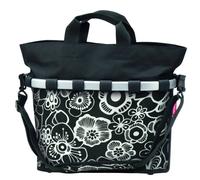 Klickfix Oval M Front Basket 17l Noir Flowers