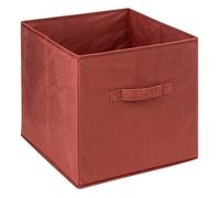 Panier velours 31x31cm ""Mix N' Modul"" terre de sienne - 5 five simply smart