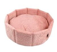 Love Story, Panier Rond Polyester D38 x H16 cm Boho Cat Bois de Rose