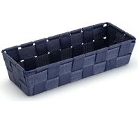 Panier Versa rectangulaire bleu foncé textile 10 x 6 x 25 cm
