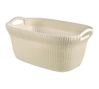 Panière à linge - CURVER - aspect tricot - 40L - blanc