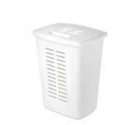 Panière à linge sale grand volume 60 litres avec poignées - Blanc
