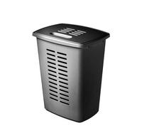 Panière à linge sale grand volume 60 litres avec poignées - Gris Foncé