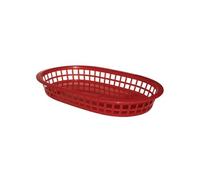Olympia Lot de 6 paniers alimentaires ovales Rouge 275 x 175 mm