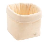 Panière de rangement en double gaze de coton - uni petale beige TU