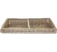 PANIERE OSIER BLANC SAUCISSON 640X400MM- - - Osier640 400x140mm