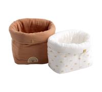 Panières de rangement lot de 2 en coton - sunlight orange TU
