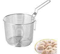 Paniers à friture et de service - Panier drainage en acier inoxydable | Égoutter |Pâtes | Présentation Nourriture du Chef Fry Set(M: 12 x 12 x 9cm/4.7 x 4.7 x 3.5in)