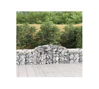 Paniers à gabions arqués 7 pcs 200x30x100/120 cm Fer galvanisé gabion vidaXL