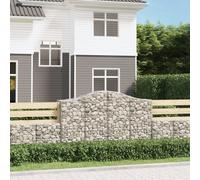 Vidaxl Paniers À Gabions Arqués 15 Pcs 200x50x120/140 Cm Fer Galvanisé