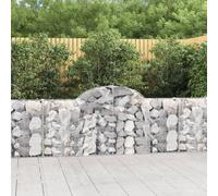 Paniers à gabions arqués 14 pcs 200x30x80/100 cm Fer galvanisé gabion vidaXL