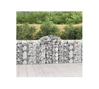 Paniers à gabions arqués 15 pcs 200x50x100/120 cm fer galvanisé, gabion, cage de gabion, panier de mur de gabion, mur 3146333