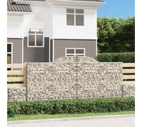 Paniers à gabions arqués 2 pcs 300x50x140/160 cm fer galvanisé gabion vidaXL
