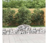 Vidaxl Paniers À Gabions Arqués 4 Pcs 200x30x40/60 Cm Fer Galvanisé