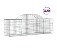 Paniers À Gabions Arqués 20 Pcs 200x50x60/80 Cm Fer Galvanisé Vidaxl Vidaxl
