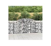 Paniers à gabions arqués 20 pcs 300x50x100/120 cm fer galvanisé, gabion, cage de gabion, panier de mur de gabion, mur 3146715