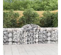 Paniers à gabions arqués 25 pcs 300x50x80/100 cm fer galvanisé gabion vidaXL