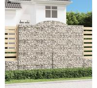 Paniers à gabions arqués 3 pcs 300x50x220/240 cm fer galvanisé gabion vidaXL