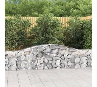 Paniers à gabions arqués 4 pcs 400x30x60/80 cm Fer galvanisé gabion vidaXL