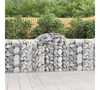 Paniers à gabions arqués 5 pcs 200x50x100/120 cm fer galvanisé gabion vidaXL